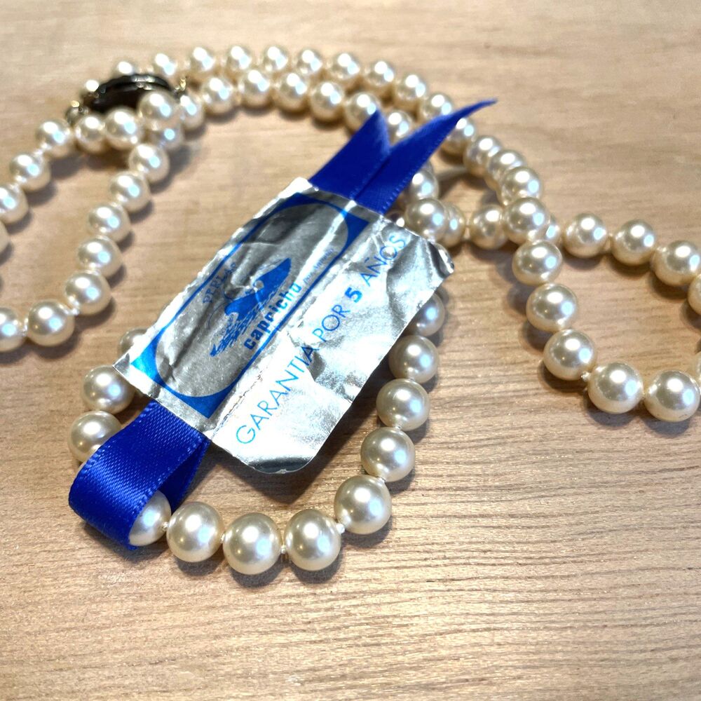 Capricho Mallorca Spain Pearl Necklace 24” 7MM Classic Jewelry - Picture 4 of 9